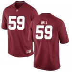 Youth Alabama Crimson Tide #59 Jake Hall Crimson Replica NCAA College Football Jersey 2403NJXW2